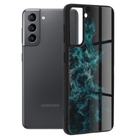 Husa pentru Samsung Galaxy S21 5G - Techsuit Glaze Series - Blue Nebula