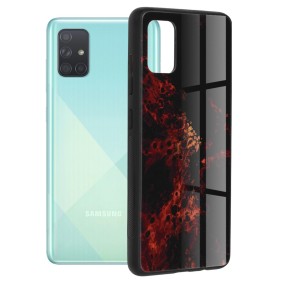Husa pentru Samsung Galaxy A71 4G - Techsuit Glaze Series - Red Nebula