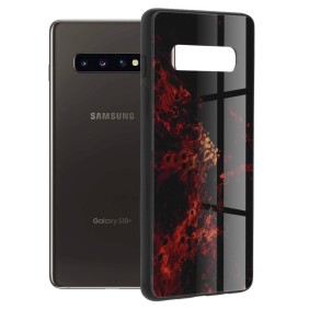 Husa pentru Samsung Galaxy S10 Plus - Techsuit Glaze Series - Red Nebula