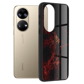 Husa pentru Huawei P50 - Techsuit Glaze Series - Red Nebula