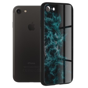 Husa pentru iPhone 7 / 8 / SE 2, SE 2020 / SE 3, SE 2022 - Techsuit Glaze Series - Blue Nebula