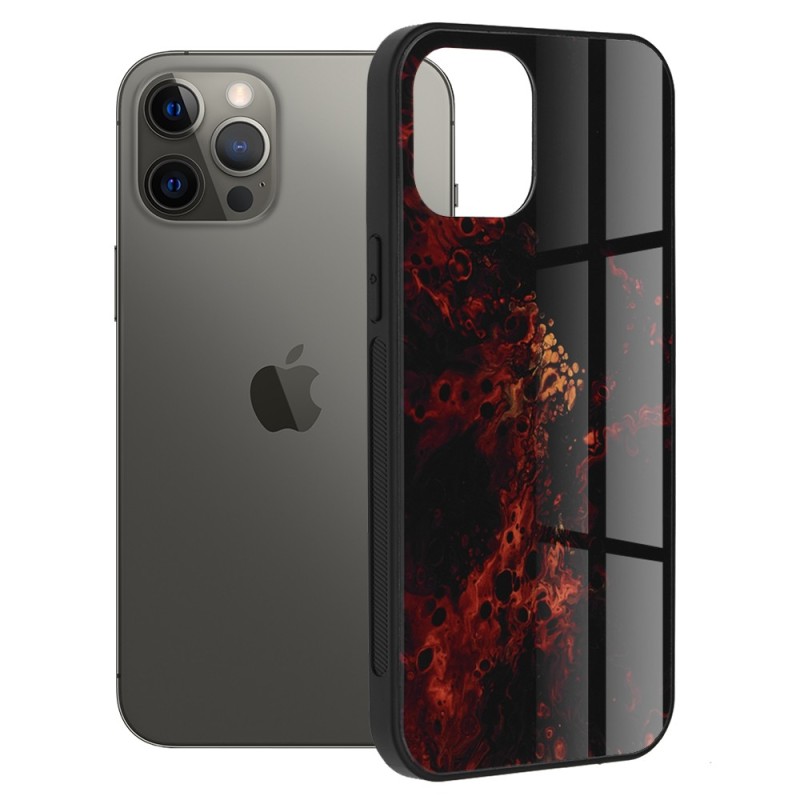 Husa pentru iPhone 12 Pro Max - Techsuit Glaze Series - Red Nebula