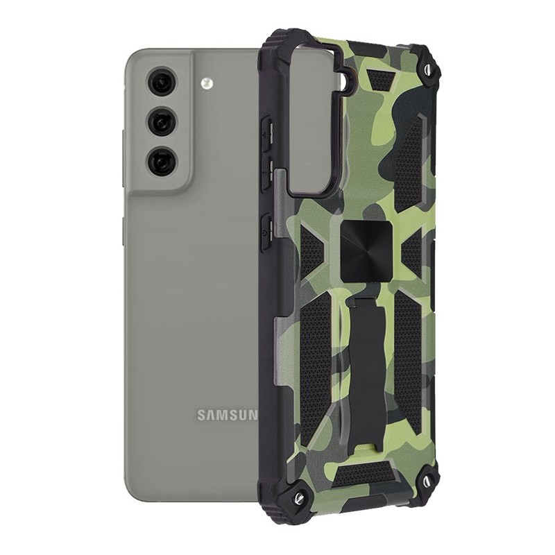 Husa pentru Samsung Galaxy S21 FE 5G - Techsuit Blazor Series - Camo Lime