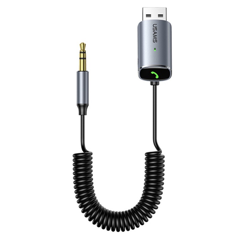 Adaptor Bluetooth Auxiliar Jack - USAMS Wireless Audio (US-SJ504) - Iron-Grey