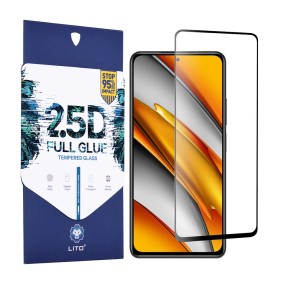 Folie pentru Xiaomi Mi 11i / Poco F3 - Lito 2.5D FullGlue Glass - Black