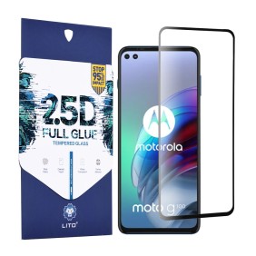 Folie pentru Motorola Moto G100 - Lito 2.5D FullGlue Glass - Black