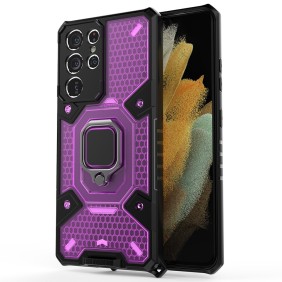 Husa pentru Samsung Galaxy S21 Ultra 5G - Techsuit Honeycomb Armor - Rose-Violet