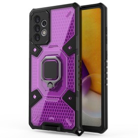 Husa pentru Samsung Galaxy A72 4G / A72 5G - Techsuit Honeycomb Armor - Rose-Violet