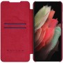 Husa pentru Samsung Galaxy S21 FE 5G - Nillkin QIN Leather Case - Red