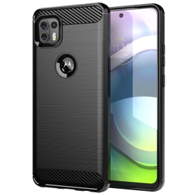 Husa pentru Motorola Moto G 5G - Techsuit Carbon Silicone - Black