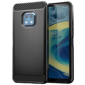 Husa pentru Nokia XR20 - Techsuit Carbon Silicone - Black