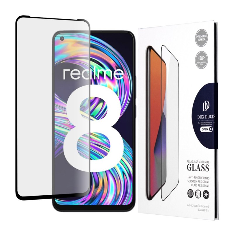 Folie pentru Realme 8 4G / 8 Pro 4G - Dux Ducis Tempered Glass - Black