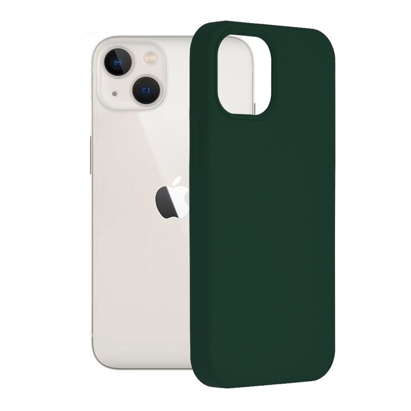 Husa pentru iPhone 13 mini - Techsuit Soft Edge Silicone - Dark Green