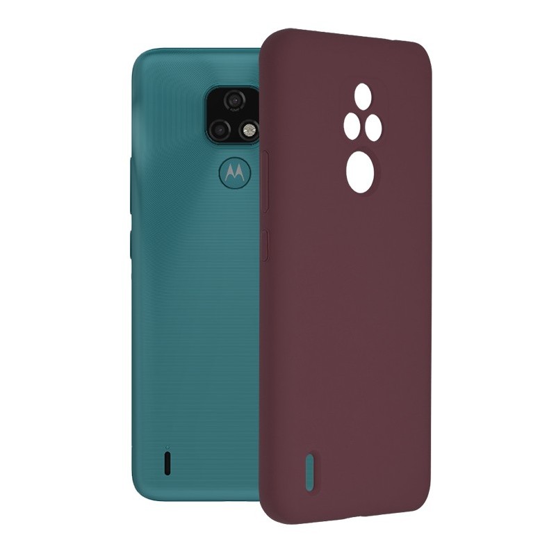 Husa pentru Motorola Moto E7 - Techsuit Soft Edge Silicone - Plum Violet