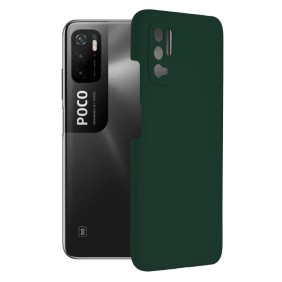 Husa pentru Xiaomi Redmi Note 10 5G / Poco M3 Pro 5G - Techsuit Soft Edge Silicone - Dark Green