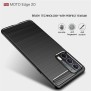 Husa pentru Motorola Edge 20 - Techsuit Carbon Silicone - Black