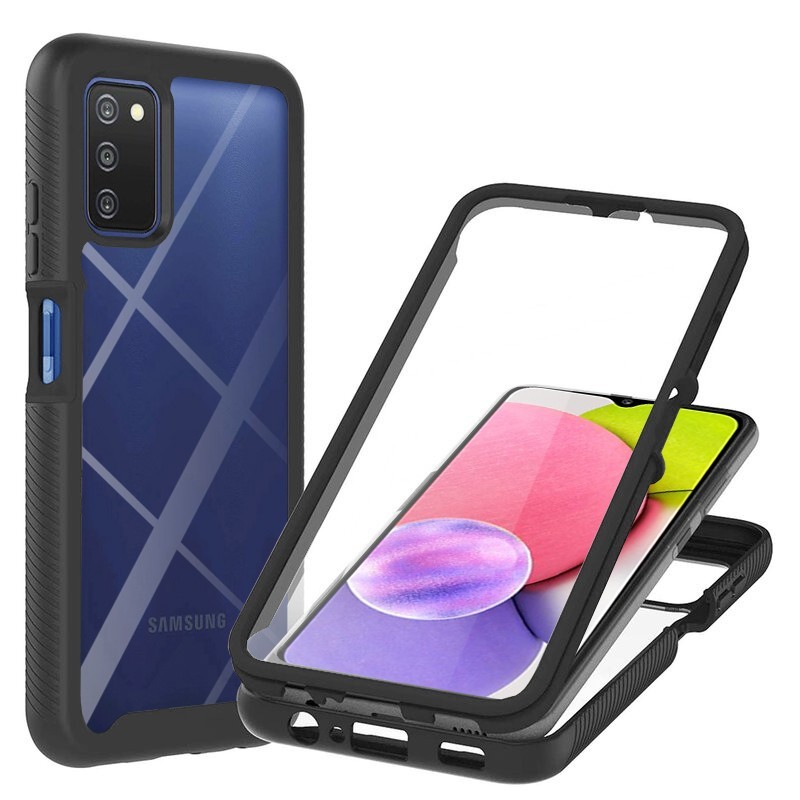 Husa pentru Samsung Galaxy A03s + Folie - Techsuit Defense360 Pro - Black