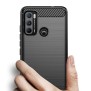 Husa pentru Motorola Moto G60 - Techsuit Carbon Silicone - Black