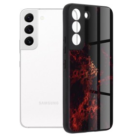 Husa pentru Samsung Galaxy S22 5G - Techsuit Glaze Series - Red Nebula