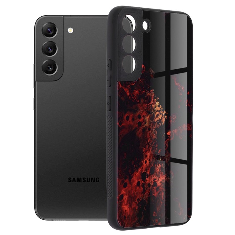 Husa pentru Samsung Galaxy S22 Plus 5G - Techsuit Glaze Series - Red Nebula