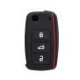 Husa pentru cheie VW Beetle, Eos/Skoda Superb/Seat Ibiza - Techsuit Car Key Case (2001.08) - Red