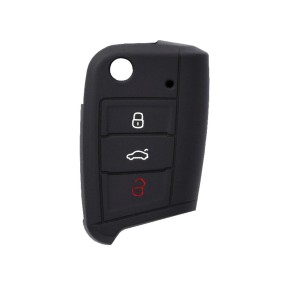 Husa pentru cheie VW Polo, Jetta/Skoda Rapid/Seat Toledo - Techsuit Car Key Case (1001.03) - Black