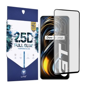 Folie pentru Realme GT 5G - Lito 2.5D FullGlue Glass - Black