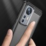 Husa pentru Xiaomi 12 / 12X - Techsuit Carbon Silicone - Black