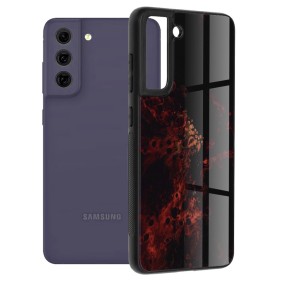 Husa pentru Samsung Galaxy S21 FE 5G - Techsuit Glaze Series - Red Nebula