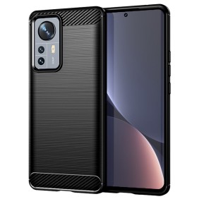 Husa pentru Xiaomi 12 Pro - Techsuit Carbon Silicone - Black