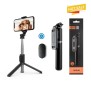 Selfie Stick Stabil Bluetooth, 101cm - Techsuit Remote and Tripod Mount (Q01) - Black