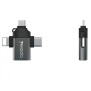 Adaptor OTG USB la Lightning, Micro-USB, Type-C 480Mbps - Yesido (GS15) - Black