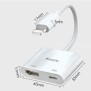 Cablu Adaptor Lightning la HDMI, Lightning - Yesido (HM06) - White