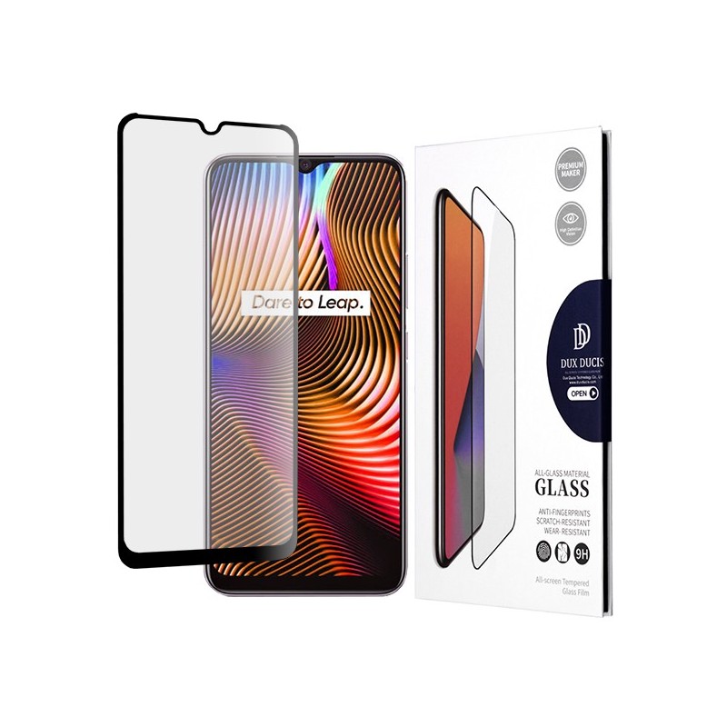 Folie pentru Realme 7i (Global) / C11 (2020) / C11 (2021) / C15 / C21 / C21Y / C25s / C25Y / Narzo 30A - Dux Ducis Tempered Glass - Black