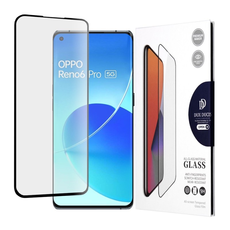 Folie pentru  Oppo Reno6 Pro 5G (Snapdragon) - Dux Ducis Tempered Glass - Black