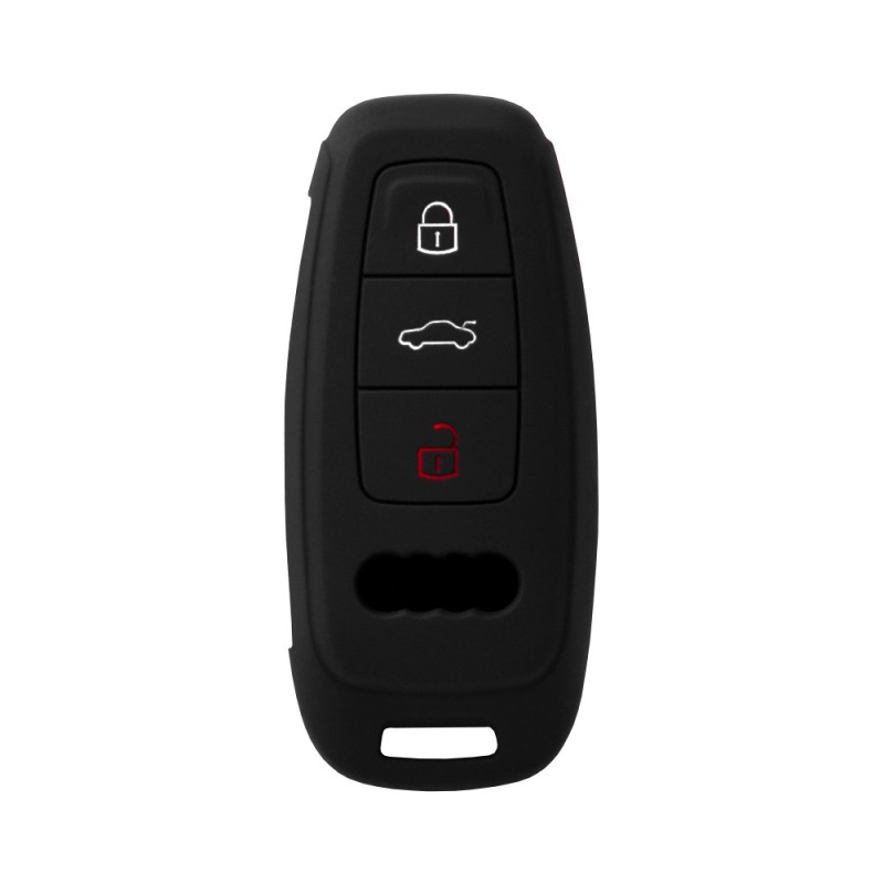 Husa pentru cheie Audi A3, A4, A5, A7, A8 - Techsuit Car Key Case (1009.06) - Black/White