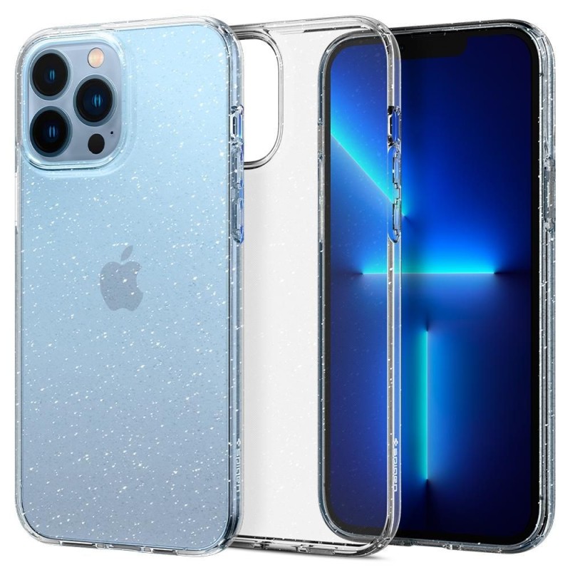 Husa pentru iPhone 13 Pro Max - Spigen Liquid Crystal Glitter - Crystal Quartz