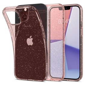 Husa pentru iPhone 13 mini - Spigen Liquid Crystal Glitter - Rose Quartz