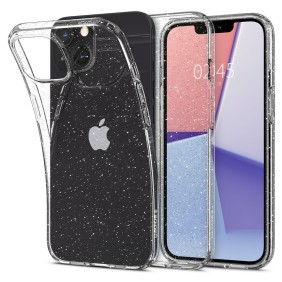 Husa pentru iPhone 13 mini - Spigen Liquid Crystal Glitter - Crystal Quartz