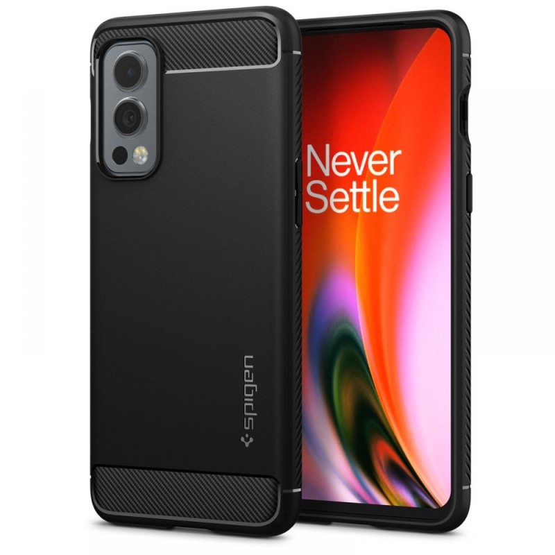 Husa pentru OnePlus Nord 2 5G - Spigen Rugged Armor - Black