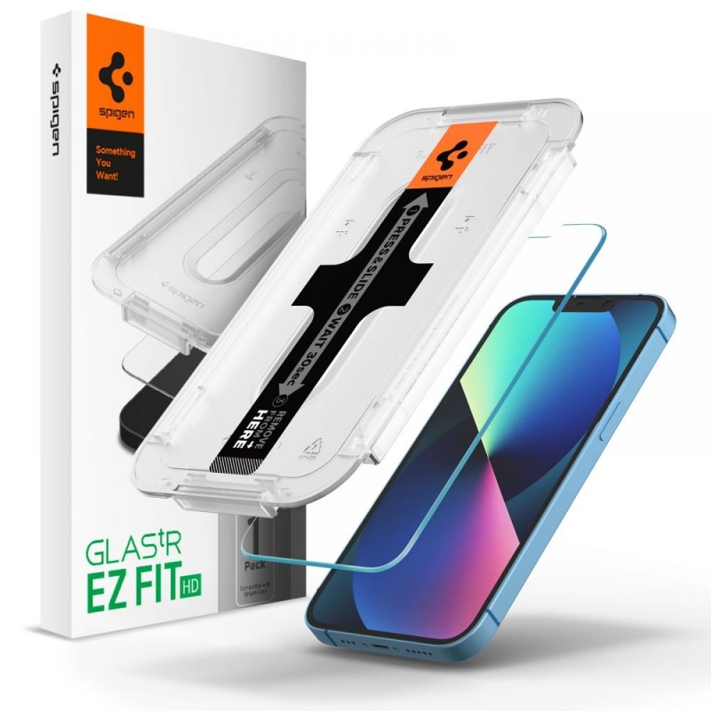 Folie pentru iPhone 13 Pro Max / 14 Plus - Spigen Glas.tR EZ FIT - Clear