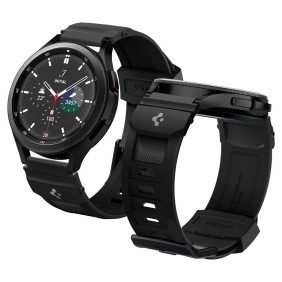 Curea pentru Samsung Galaxy Watch 4/5/Active 2, Huawei Watch GT 3 (42mm)/GT 3 Pro (43mm) - Spigen Rugged Band - Black