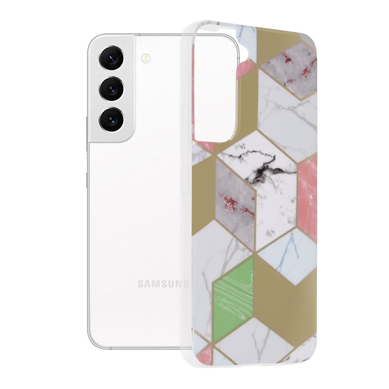 Husa pentru Samsung Galaxy S22 5G - Techsuit Marble Series - Purple Hex