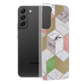Husa pentru Samsung Galaxy S22 Plus 5G - Techsuit Marble Series - Purple Hex