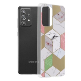 Husa pentru Samsung Galaxy A52 4G / A52 5G / A52s 5G - Techsuit Marble Series - Purple Hex