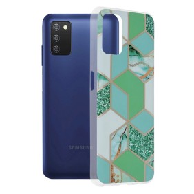 Husa pentru Samsung Galaxy A03s - Techsuit Marble Series - Green Hex