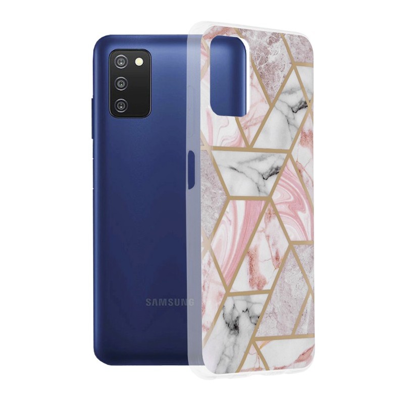 Husa pentru Samsung Galaxy A03s - Techsuit Marble Series - Pink Hex