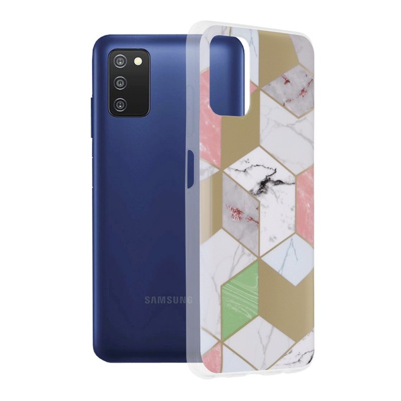 Husa pentru Samsung Galaxy A03s - Techsuit Marble Series - Purple Hex