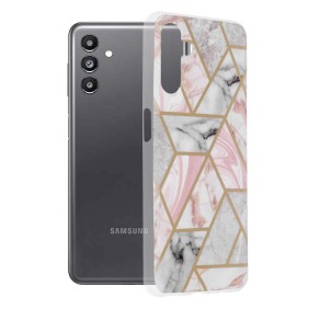 Husa pentru Samsung Galaxy A13 5G / A04s - Techsuit Marble Series - Pink Hex