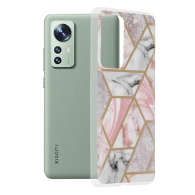 Husa pentru Xiaomi 12 / 12X - Techsuit Marble Series - Pink Hex